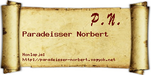 Paradeisser Norbert névjegykártya